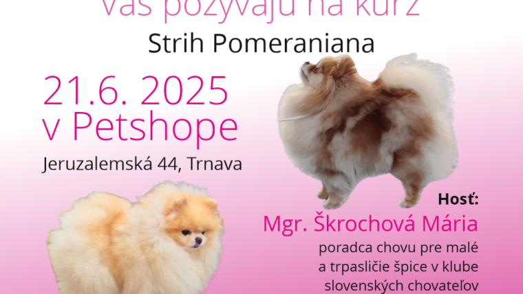 KURZ – SEMINÁR POMERANIAN